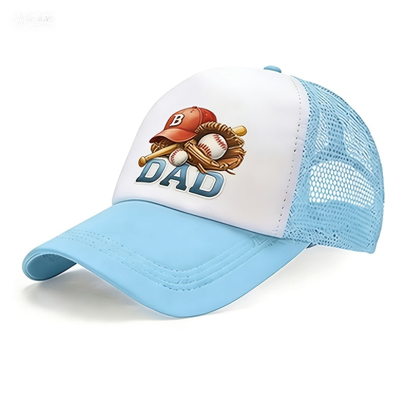 Baseball Printed Duckbill Baseball Cap with Mesh Back