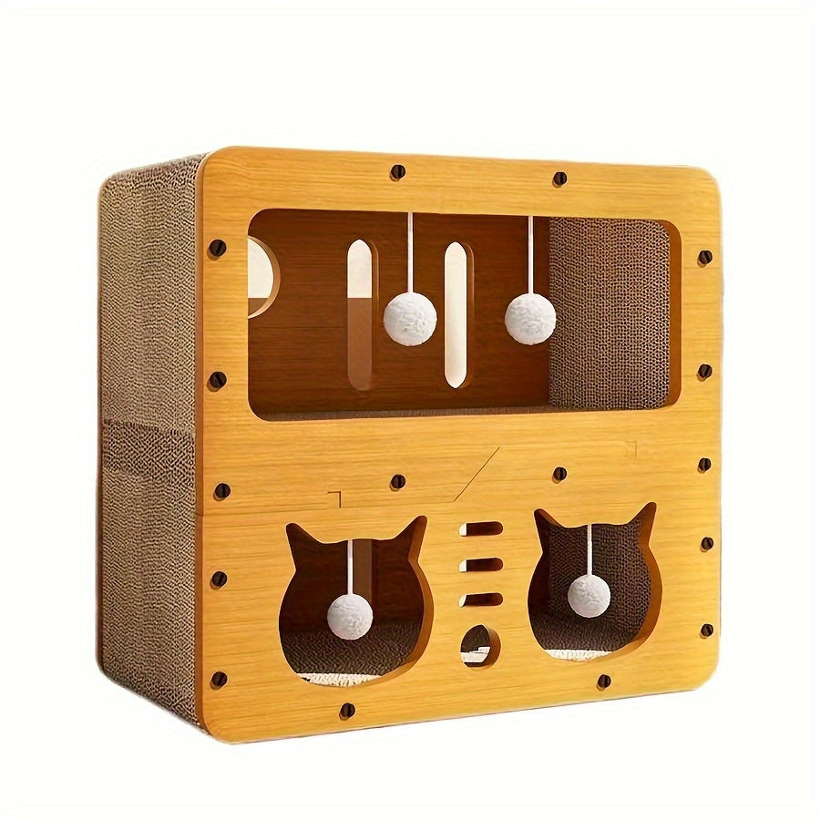 Cat Scratching Board Cardboard House/3-layer Kitten Scratching Board Rest Bed/kitten Small Animal Play/rest Sleep/scratching Board Box/durable Board Entertainment For Cat Friends To Prevent Furniture