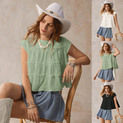 Womens Fashionable Casual Loose Patchwork Shirt