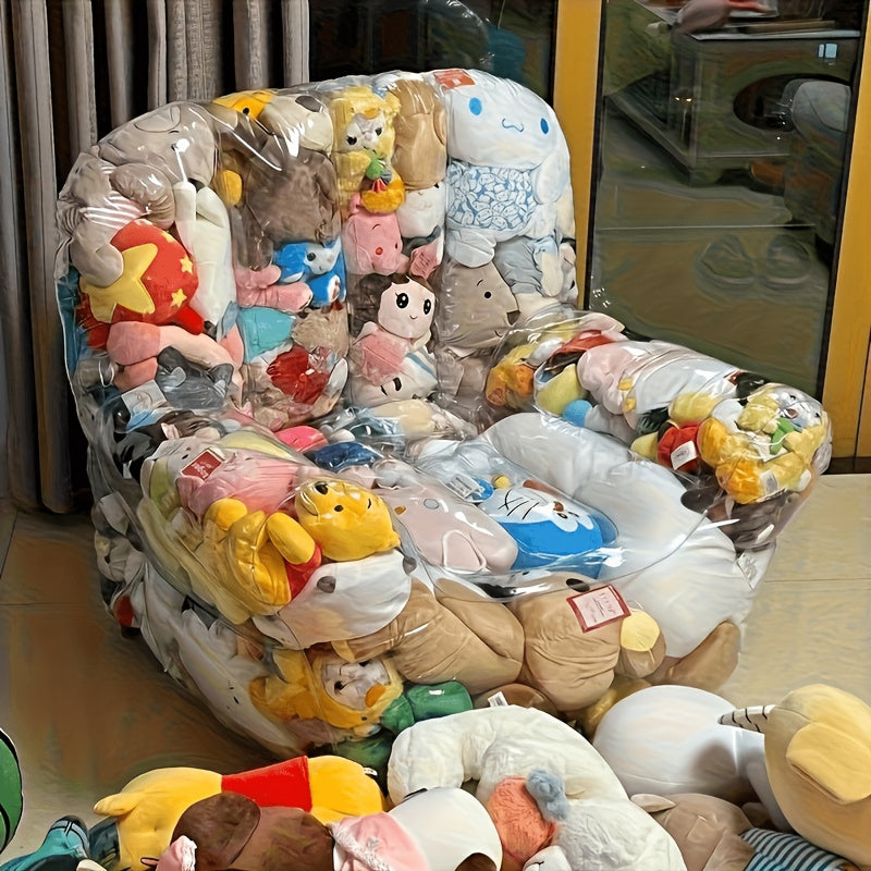 Large Capacity Transparent Plush Storage Sofa