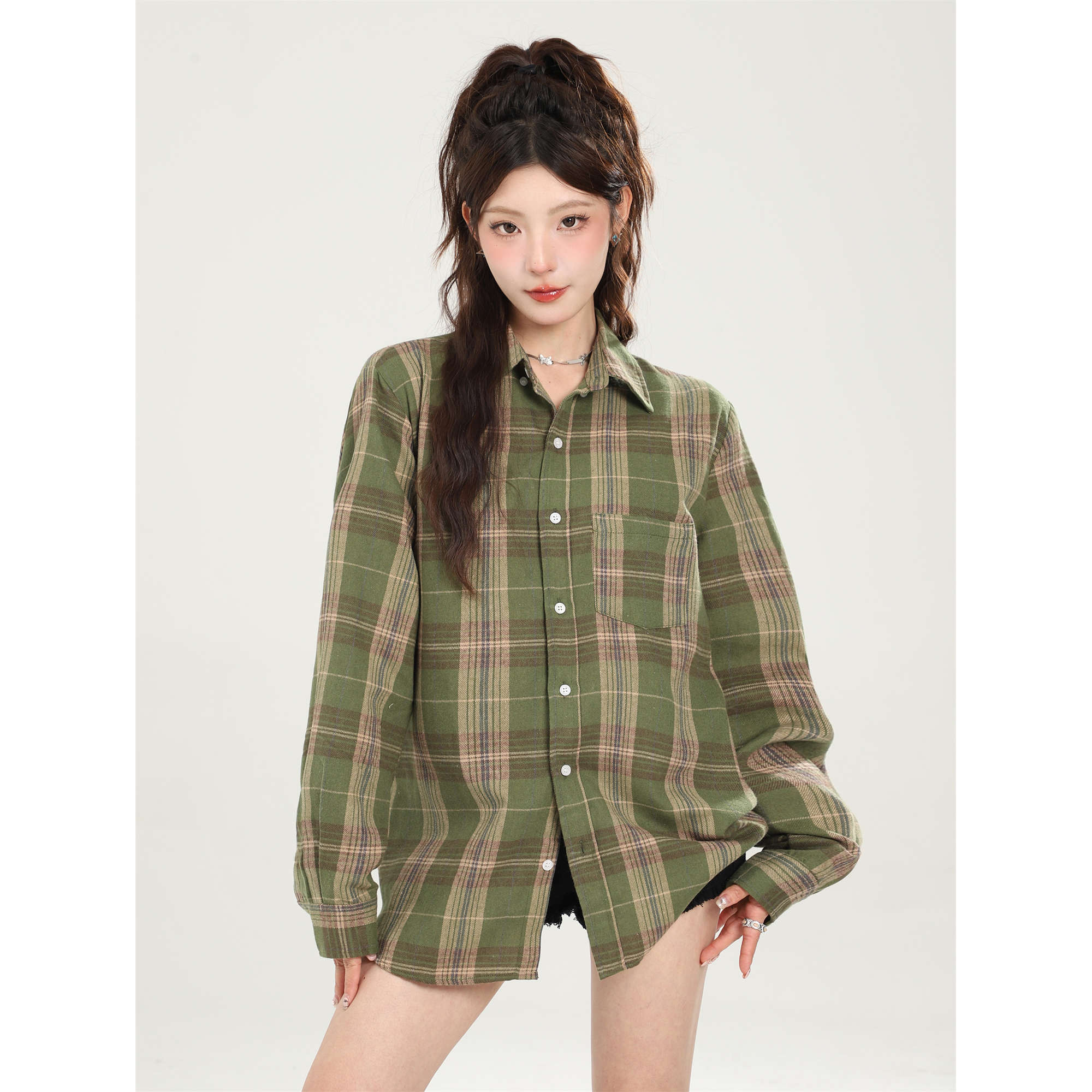 Retro Mid-length Sun Protection Shirt Coat Women