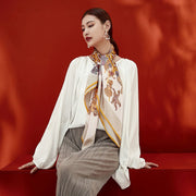 Square Silk Scarf for Women