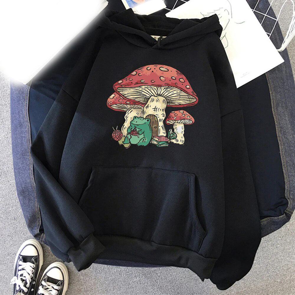 Cozy Letter Print Kangaroo Pocket Drawstring Hoodie