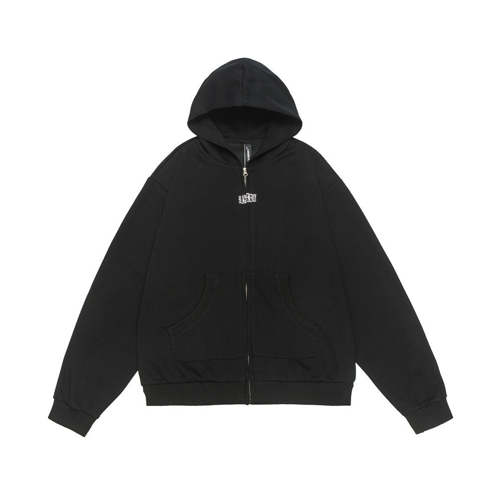Men's Letter Embroidered Loose Hooded Sweatshirt