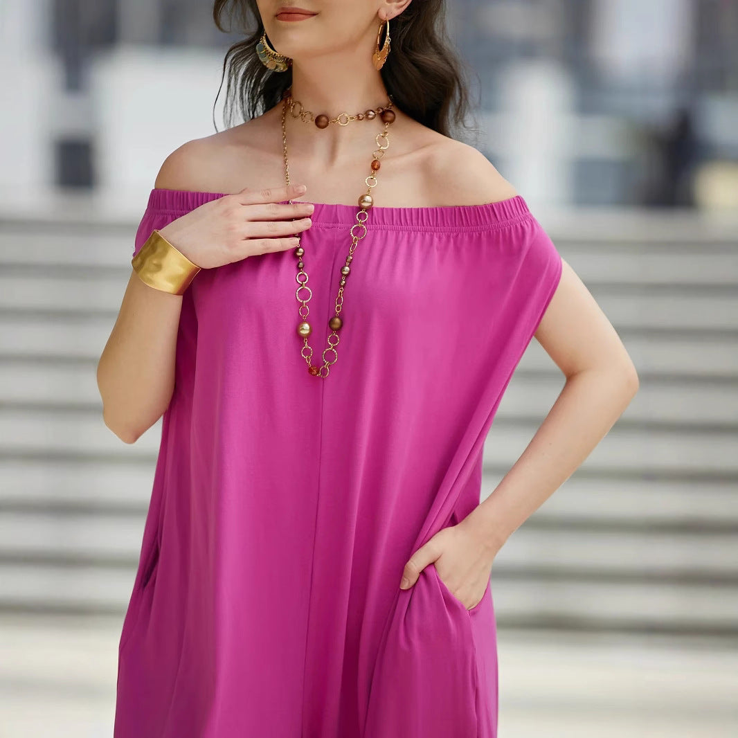 Chic One-Piece Lantern Wide-Leg Jumpsuit for Women