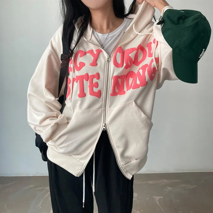Women's Fleece Zip Cardigan Cozy Casual Sweater Coat