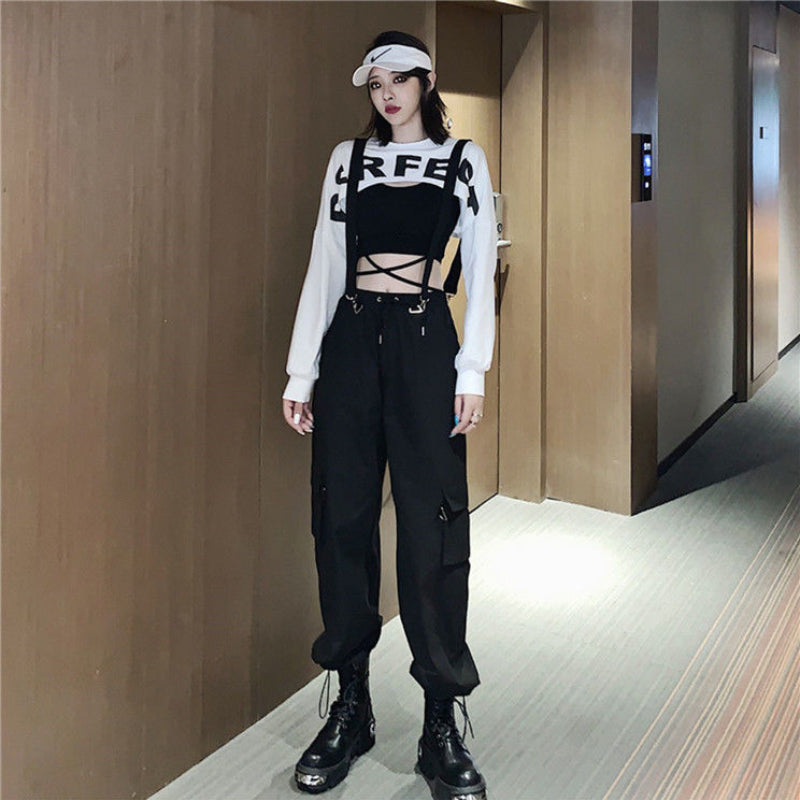 Chic High-Waisted Corset Overalls Set