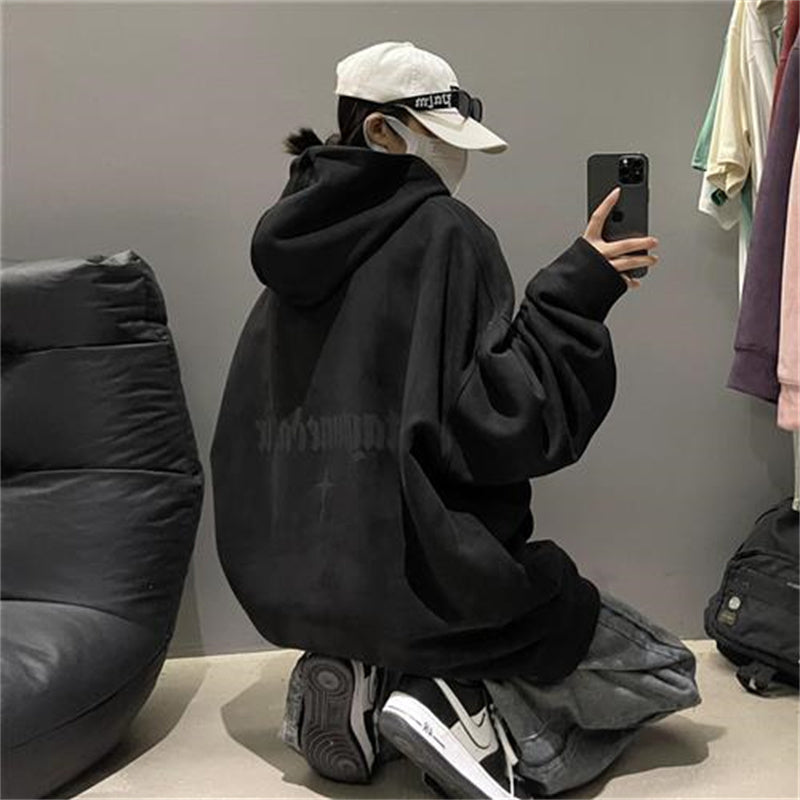 Plush Fleece Burgundy Suede Pullover Hoodie