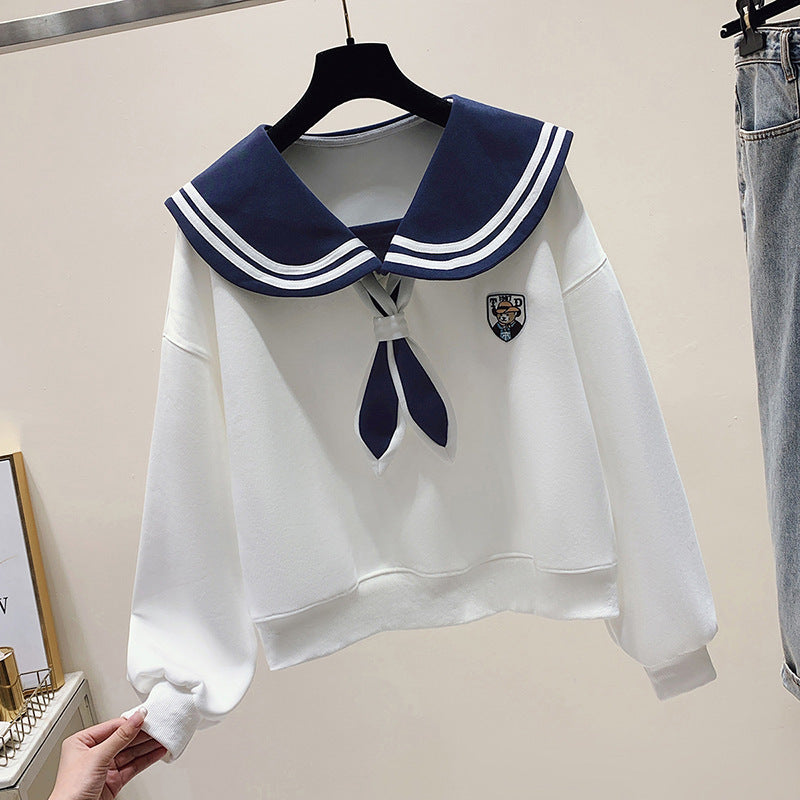 Korean Style Fake Two-Piece Sweater for Women