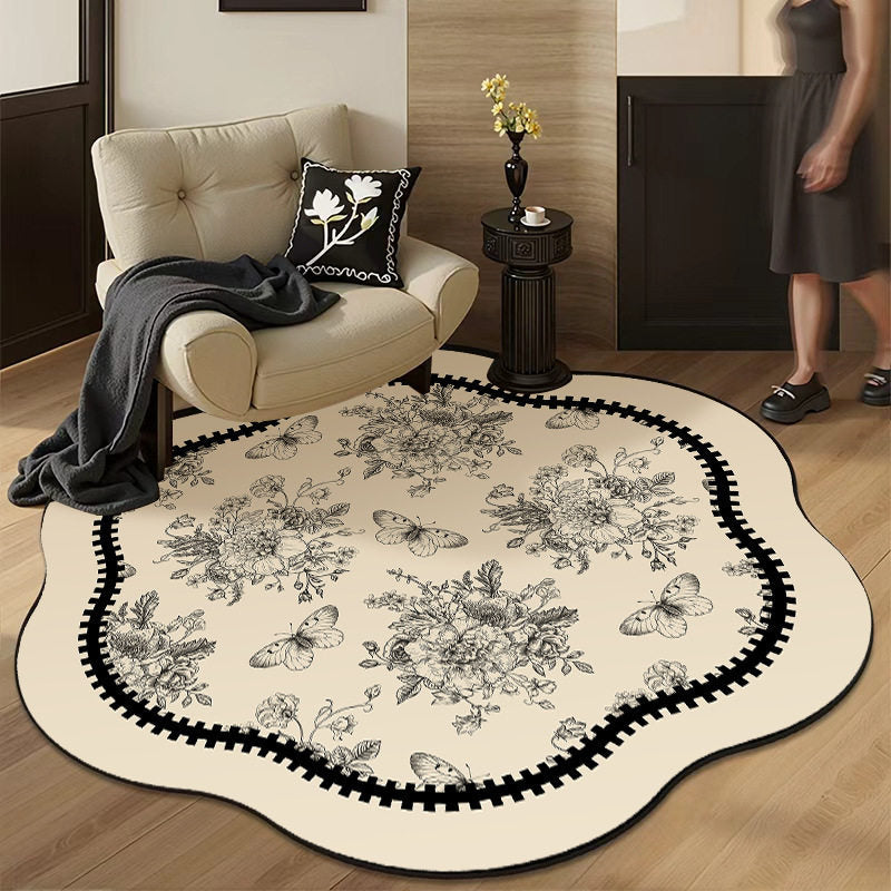 Retro-style Living Room Rug Slip-resistant Mat for Beanbag Chairs