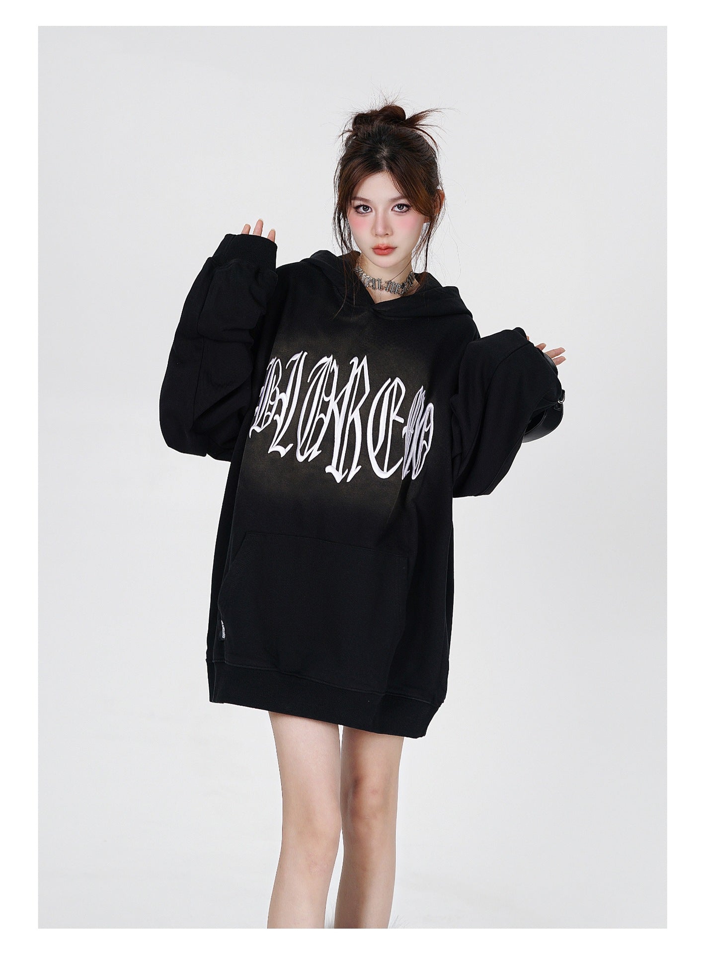 Embroidered Letter Pullover Streetwear Sweater