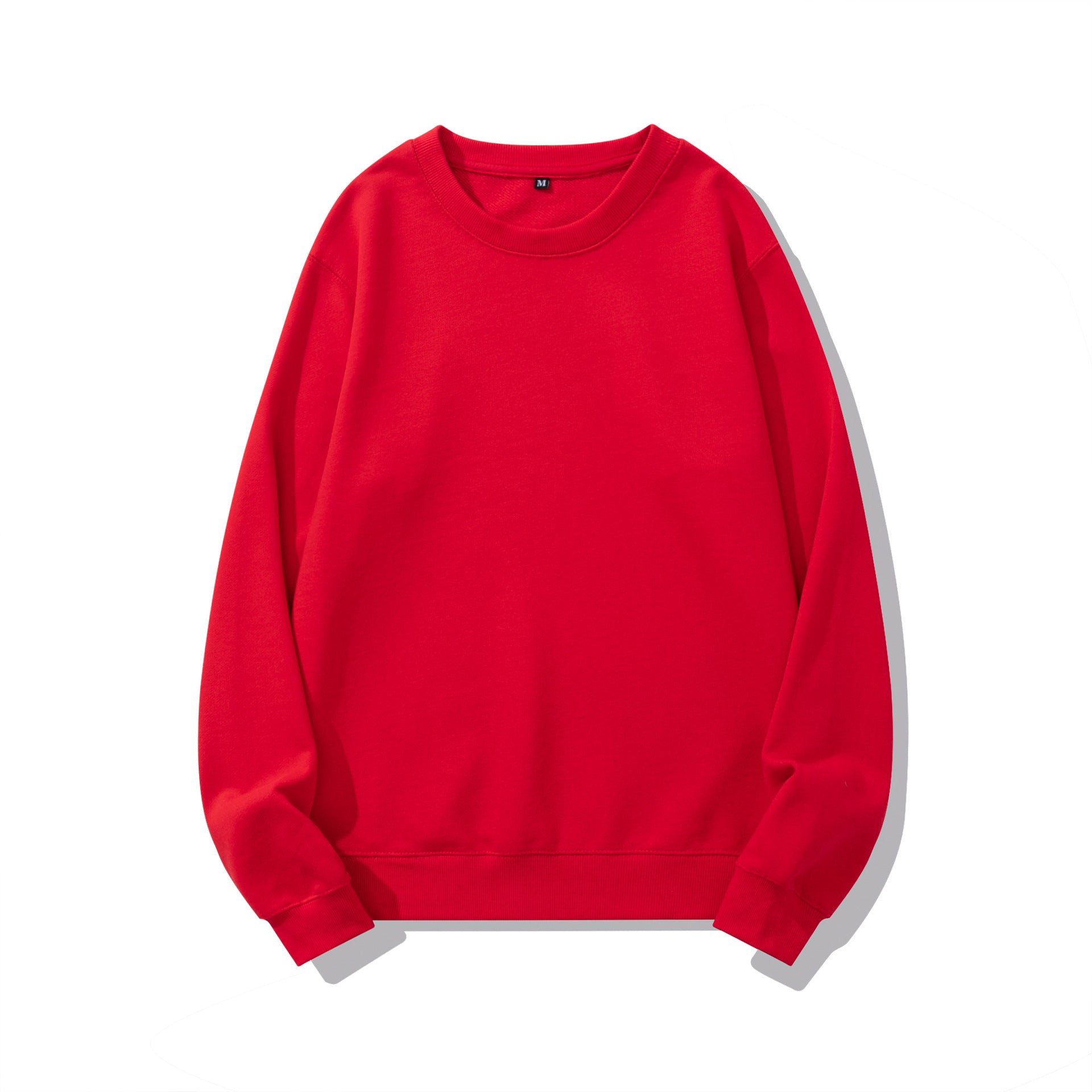 Heavyweight Round Neck Sweater Thickened Terry Solid Color Couple