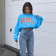 Ladies Casual Fashion Print Versatile Long Sleeve Sweatshirt