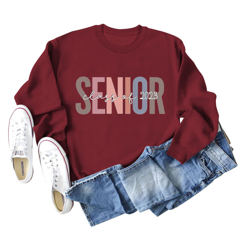 Women's Letter Print Casual Long Sleeve Loose Sweater