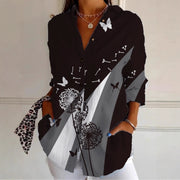 Womens Sophisticated Elegant Versatile Long-sleeve Blouse