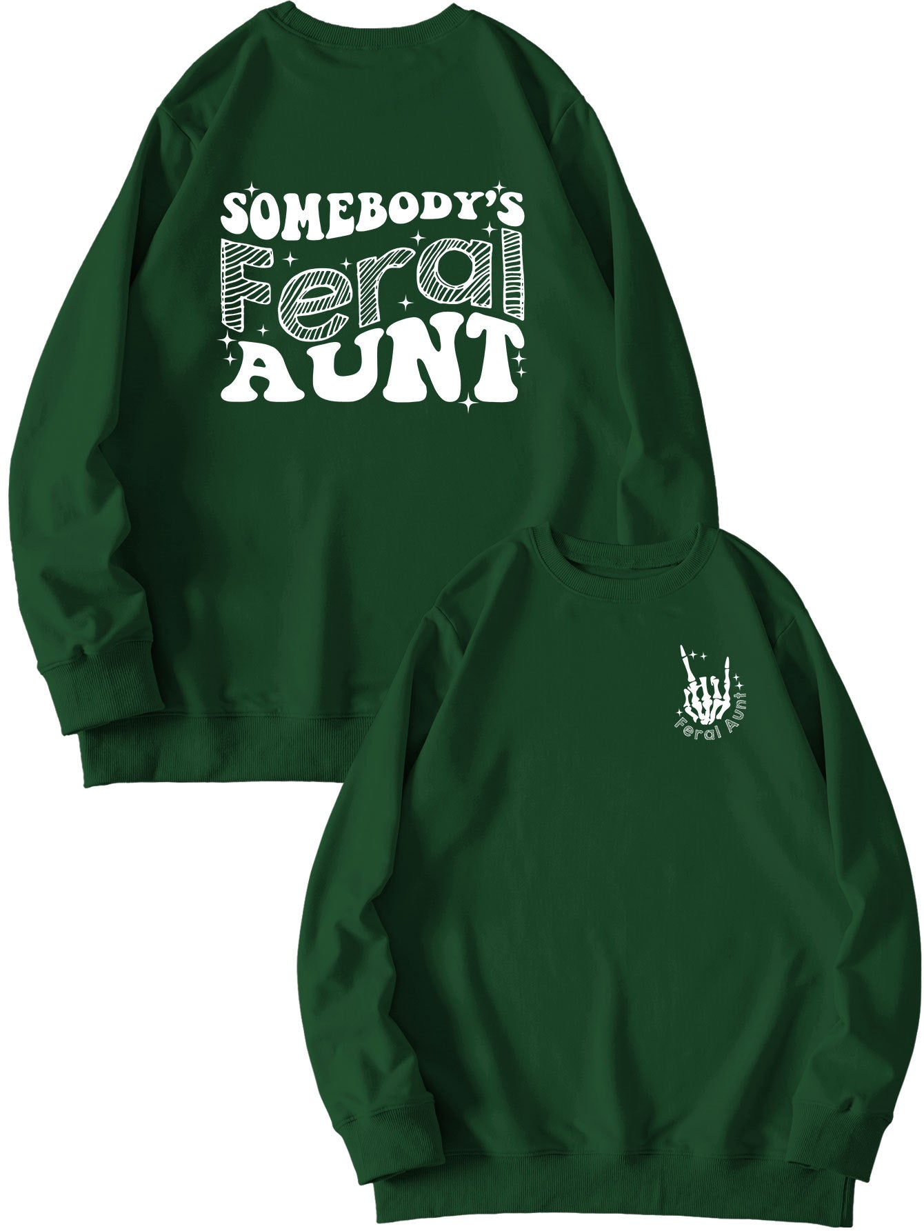 Women's Printed Loose Pullover Sweatshirt Street Fashion