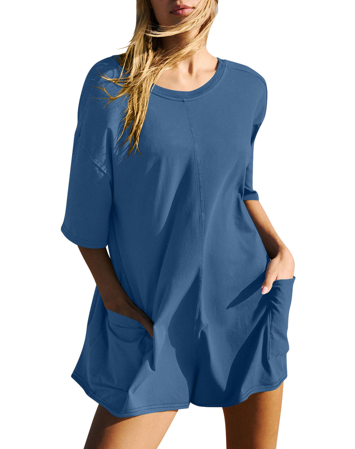Women's Casual Loose Pocket Jumpsuit Romper