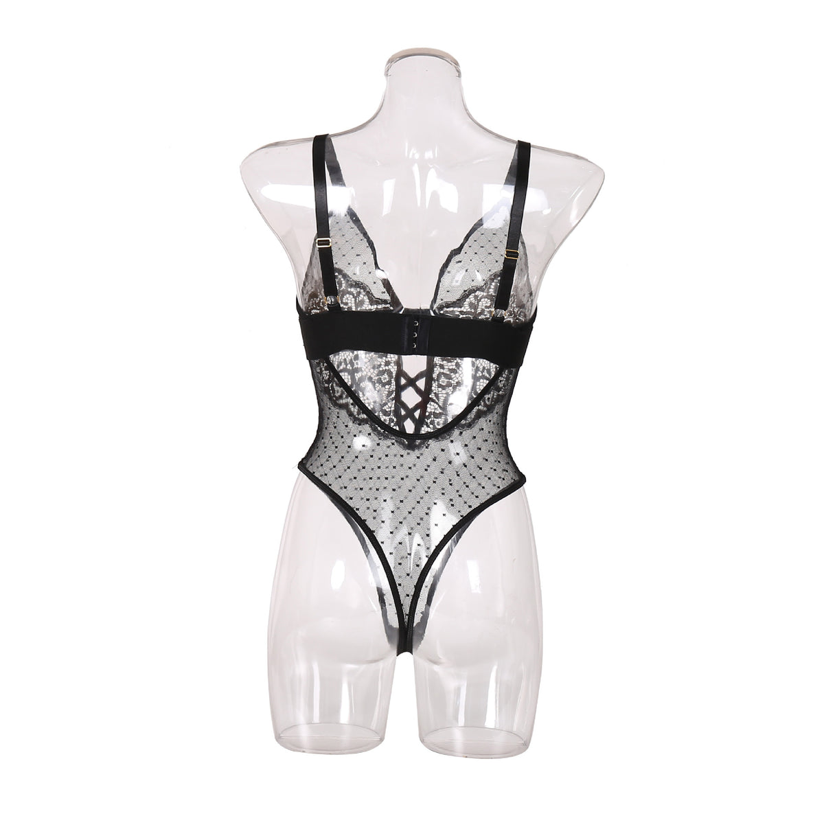 Women's Mesh Stitching Sleeveless Shaping Jumpsuit