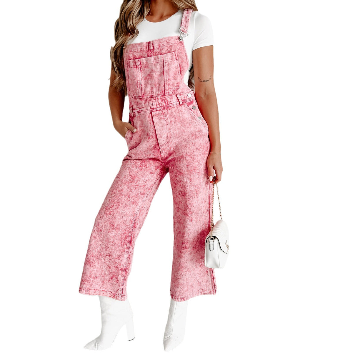 Retro Sleeveless Denim Overalls
