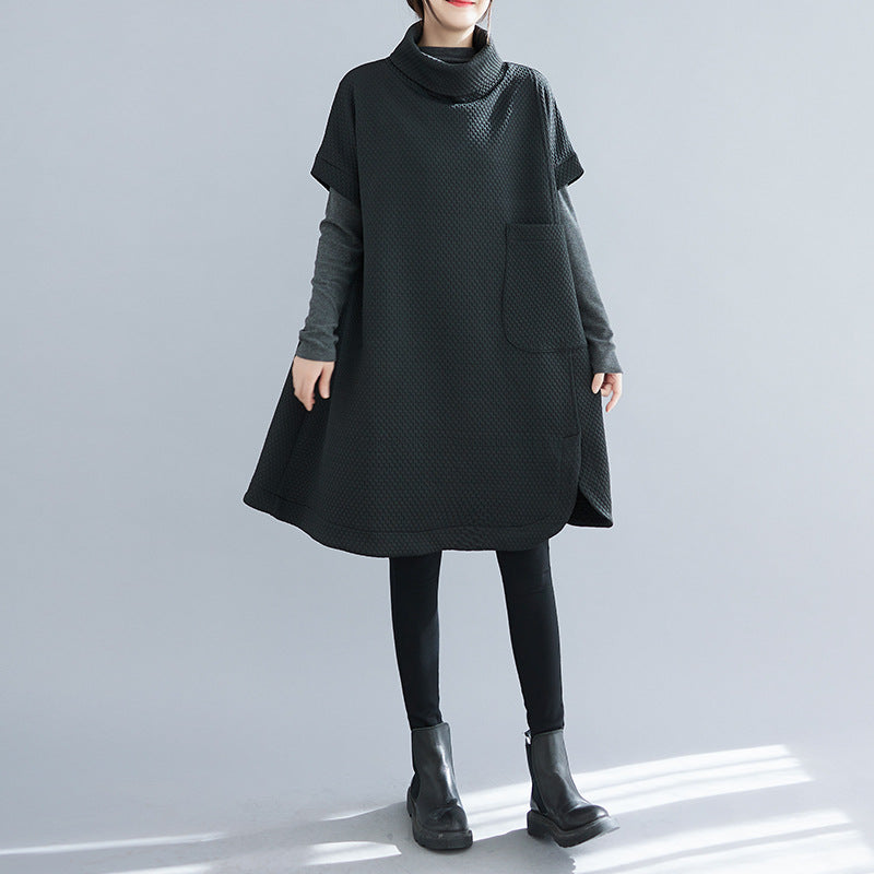 Cozy Turtleneck Midi Sweater Dress for Casual Chic Style
