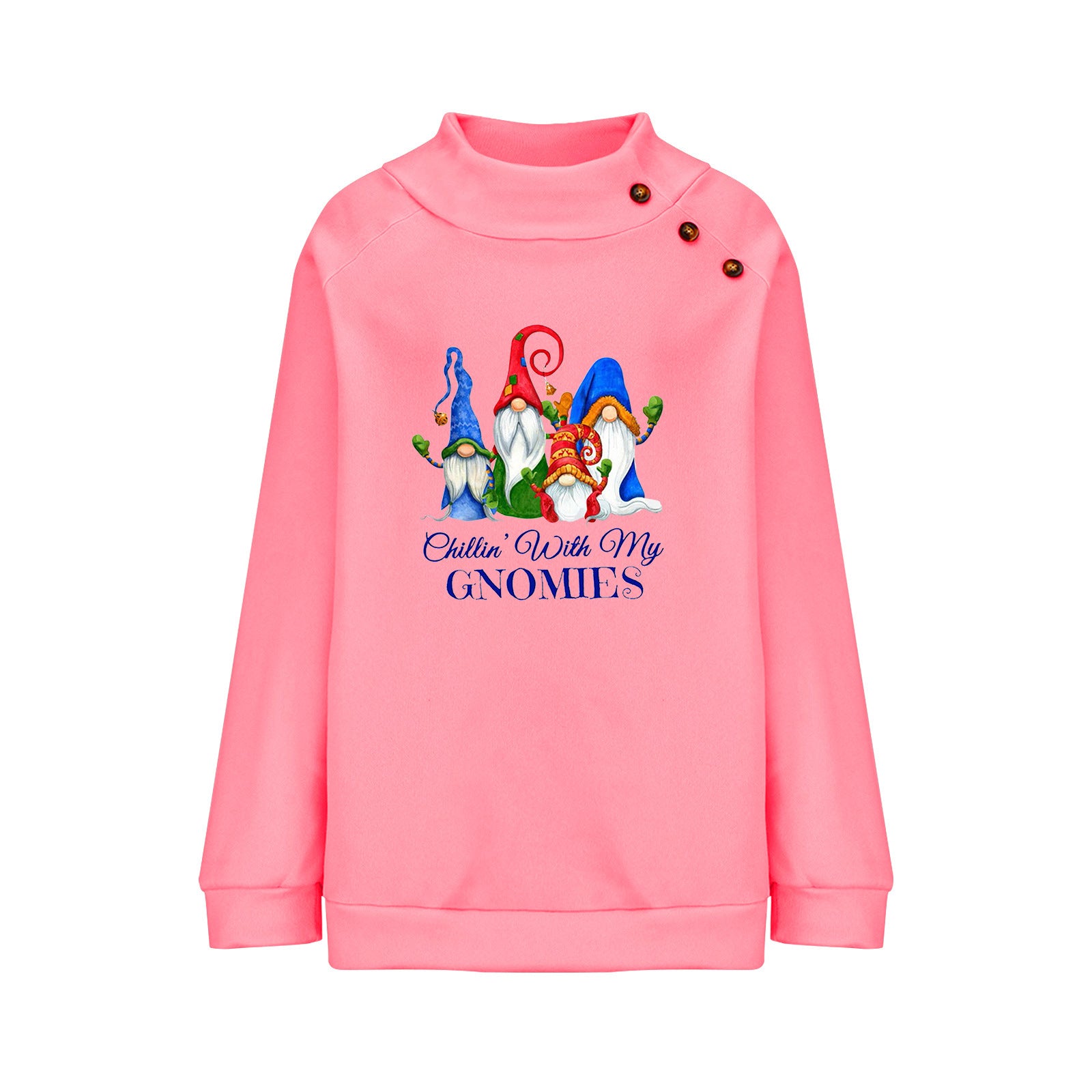 Cartoon Round Neck Christmas Loose Long Sleeve Sweatershirt Women