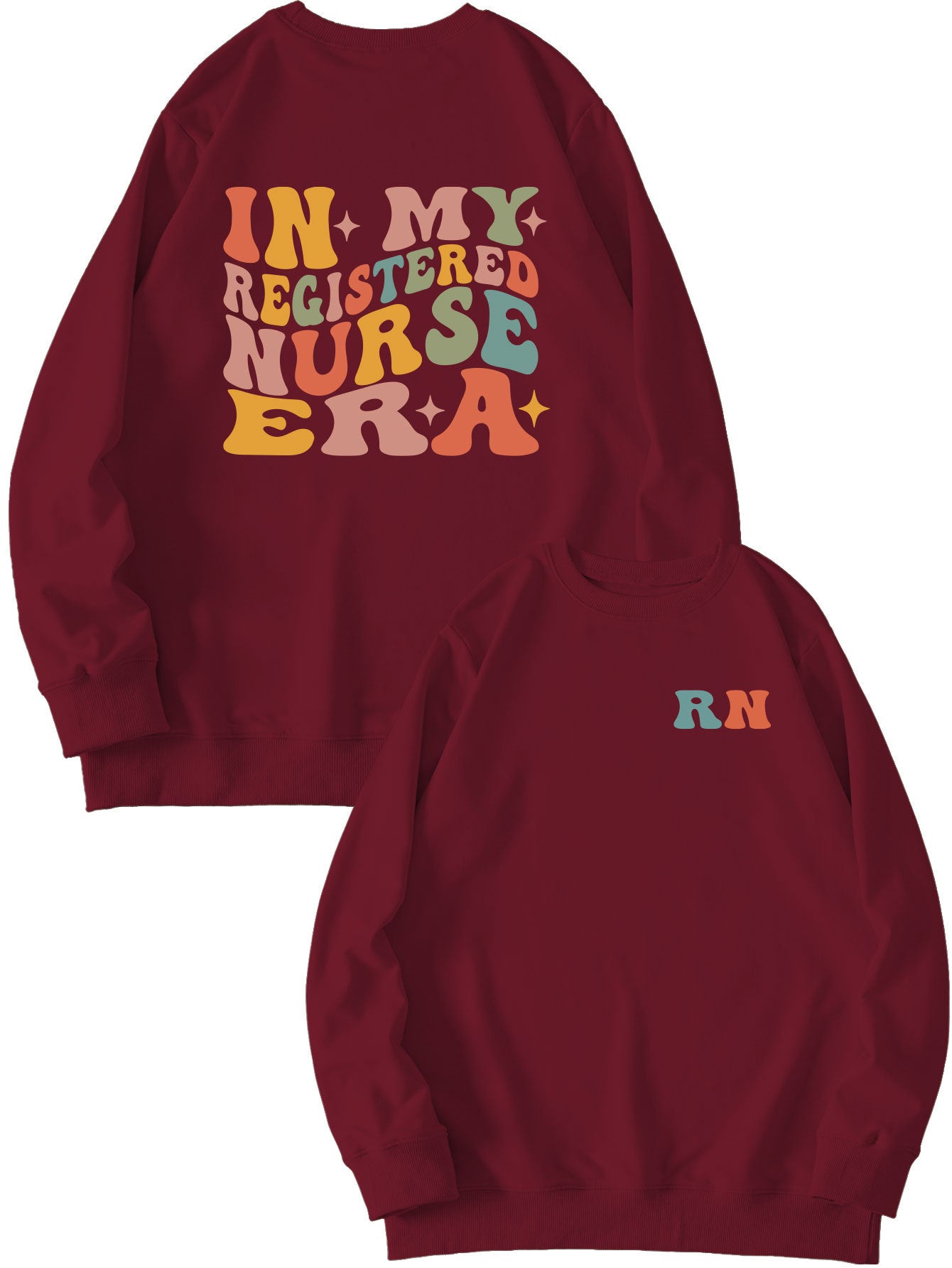 Women's Casual Round Neck Printed Sweatshirt
