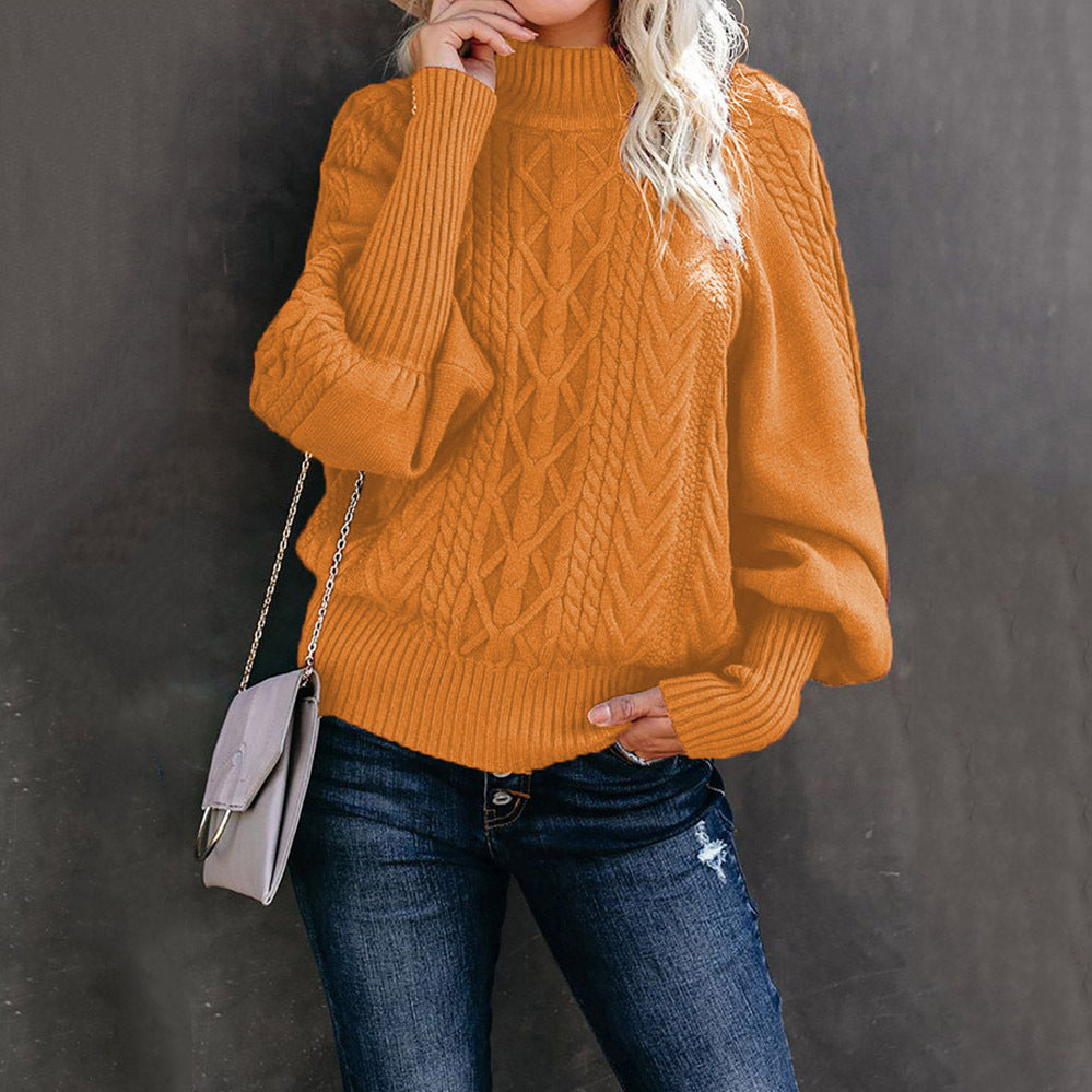 Women's Cozy Loose Knit Long Sleeve Crewneck Pullover Sweater