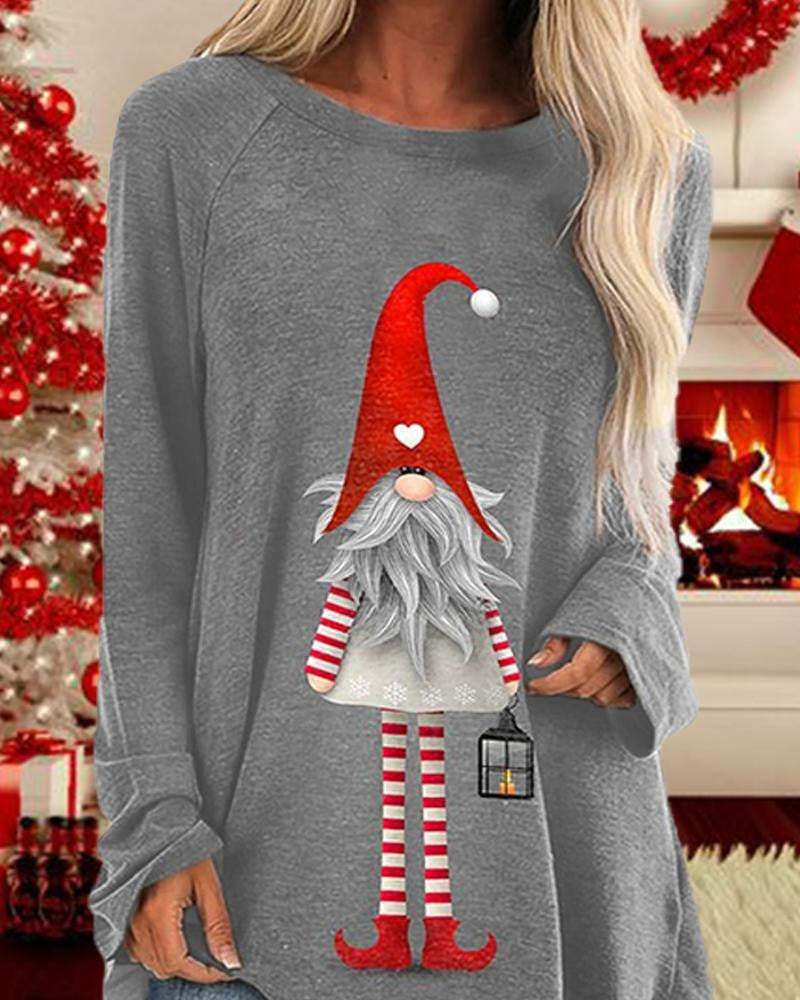 Festive Christmas Long-Sleeve Women's Holiday Tee