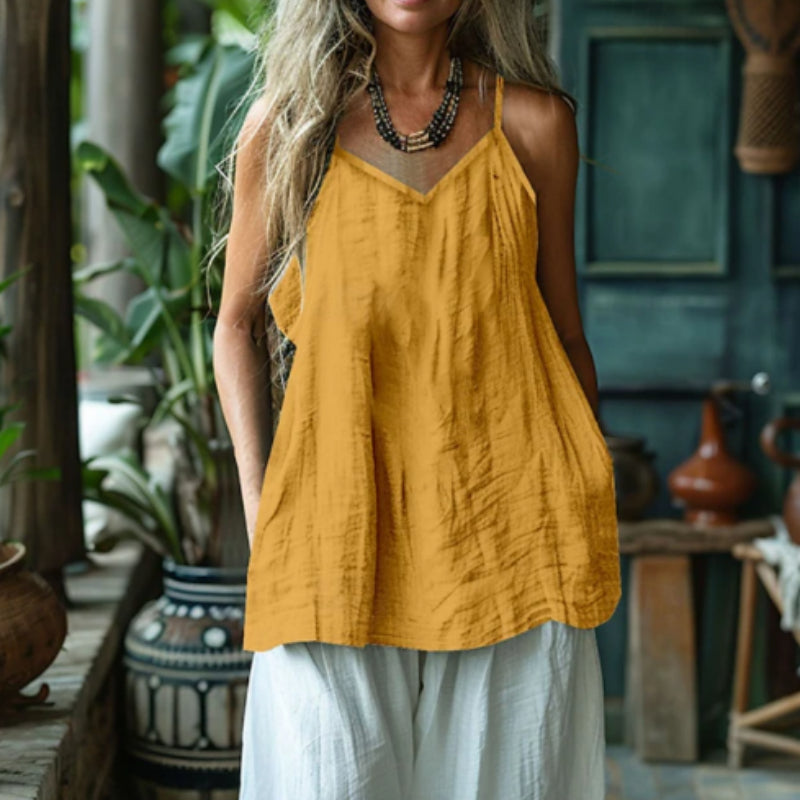 Lightweight Cotton‑Linen Tank Top – Versatile Layering Shirt