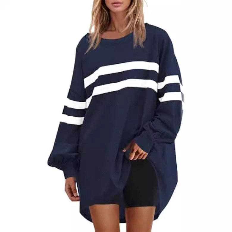 Cozy Round Neck Loose Pullover Sweater for Women