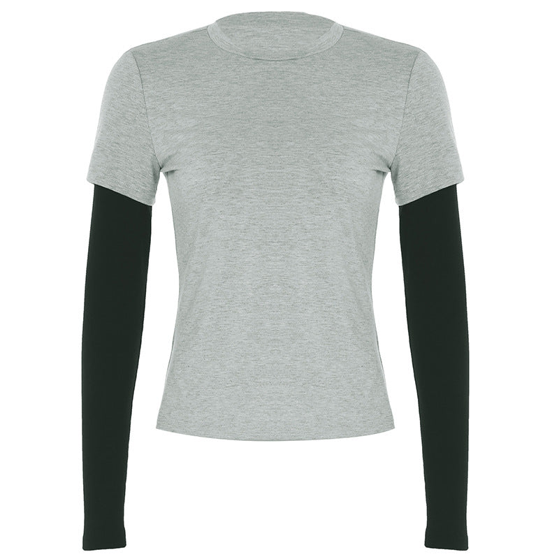 Women's Slim-Fit Breathable Round Neck Sports T-Shirt