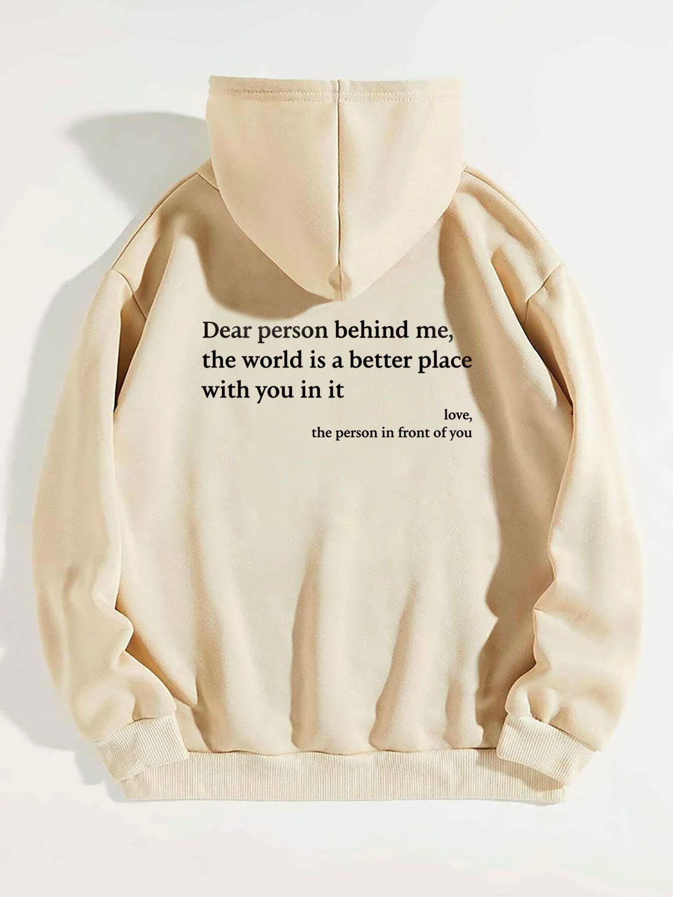 Cozy Letter Print Fleece Kangaroo Pocket Hoodie