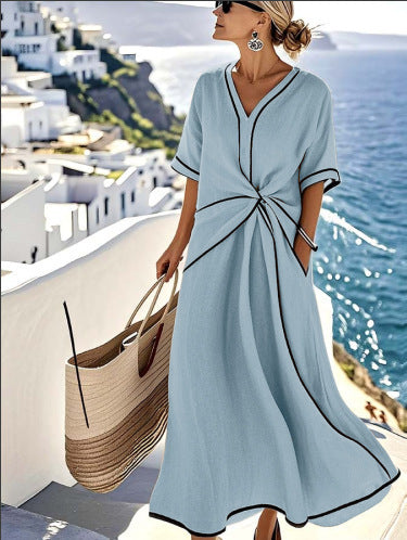 Elegant Summer Bohemian Maxi Dress for Stylish Commuting