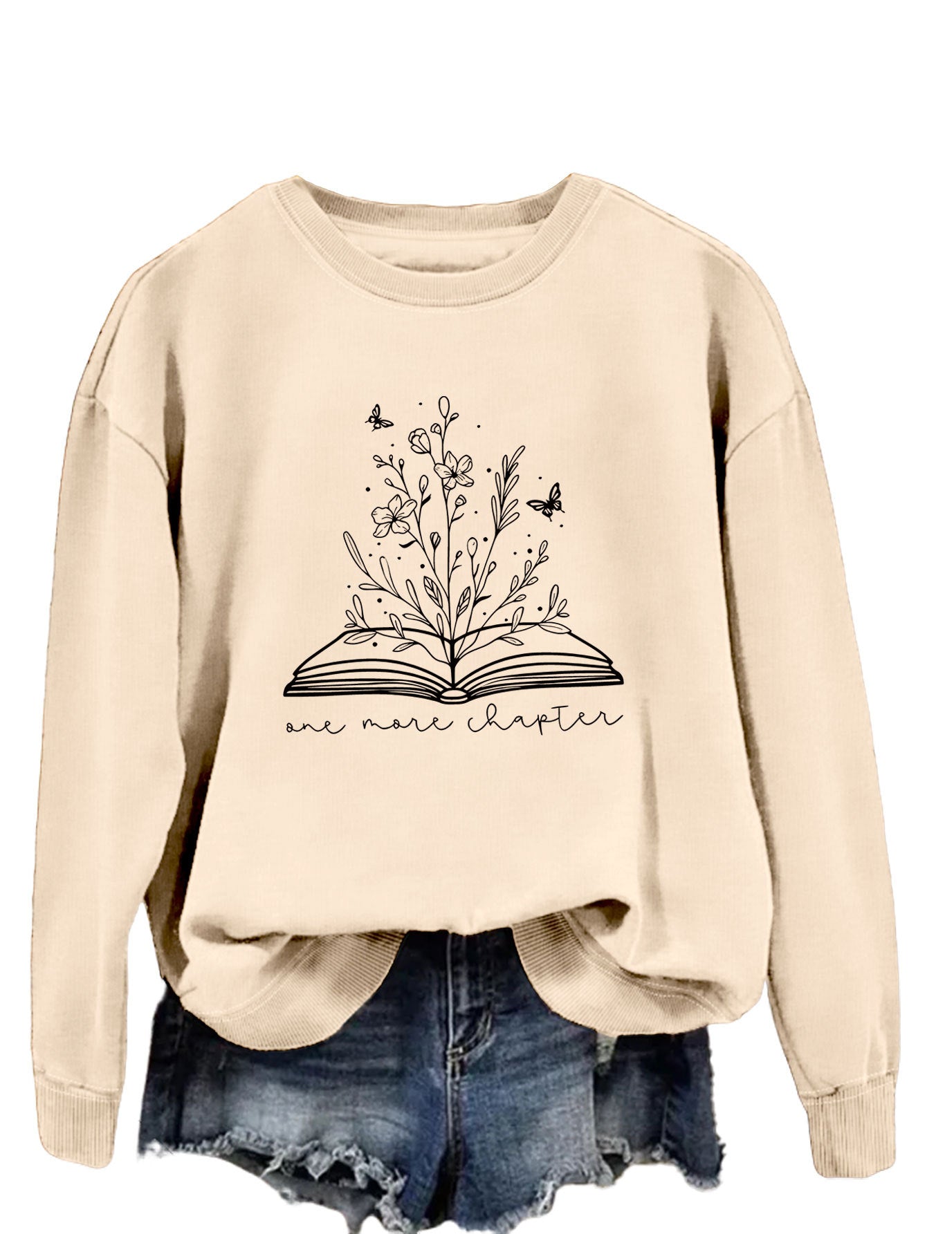 Casual Long Sleeve Letter Print Loose Sweatshirt