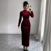 Womens Fashionable High-waisted Figure-flattering Sexy and Elegant Dress