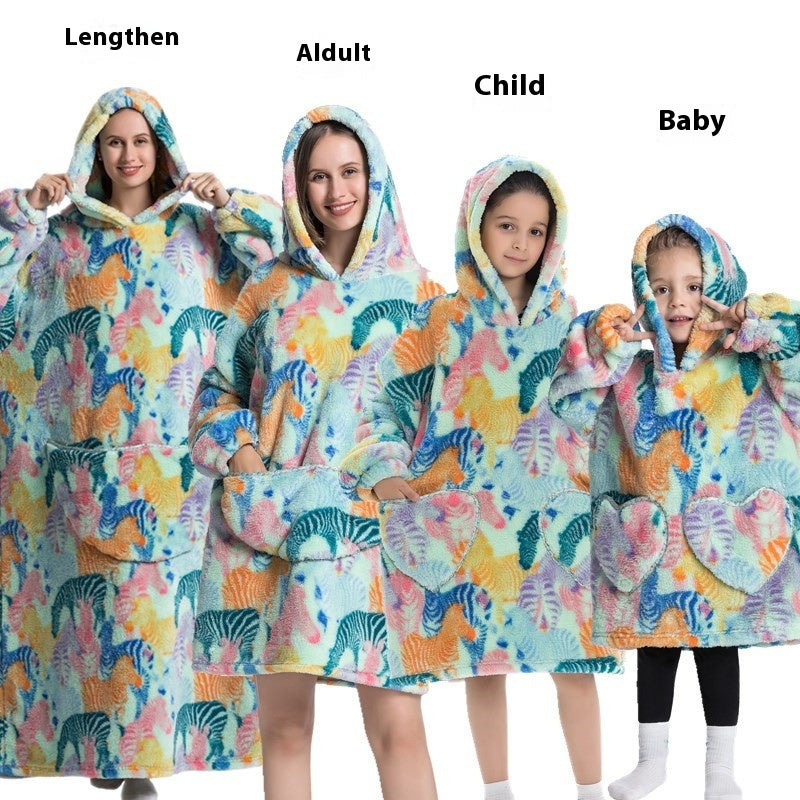 Cozy Oversized Thickened Hooded Blanket Sweatshirt
