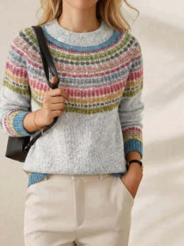 Autumn and Winter New Polka Dot Branch Jacquard Commute Leisure Sweater