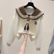 Korean Style Fake Two-Piece Sweater for Women