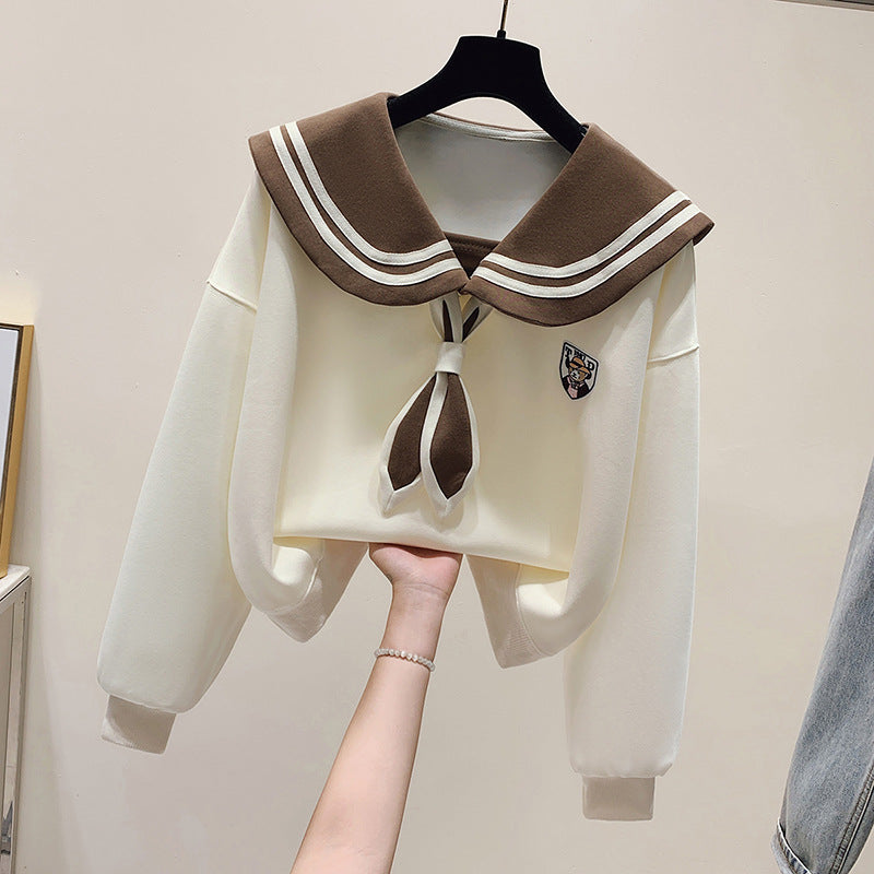 Korean Style Fake Two-Piece Sweater for Women
