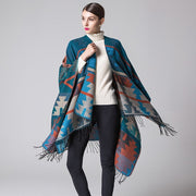 Geometric Diamond Cashmere Shawl for Women