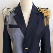 Fringe Epaulette Tassel Rivet Accessory