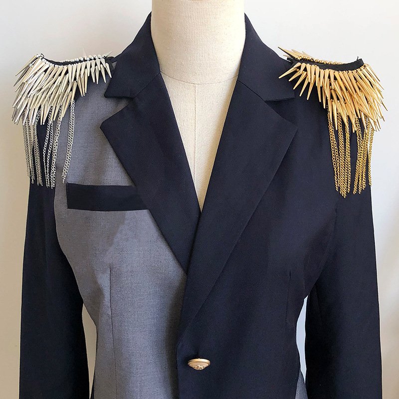 Fringe Epaulette Tassel Rivet Accessory