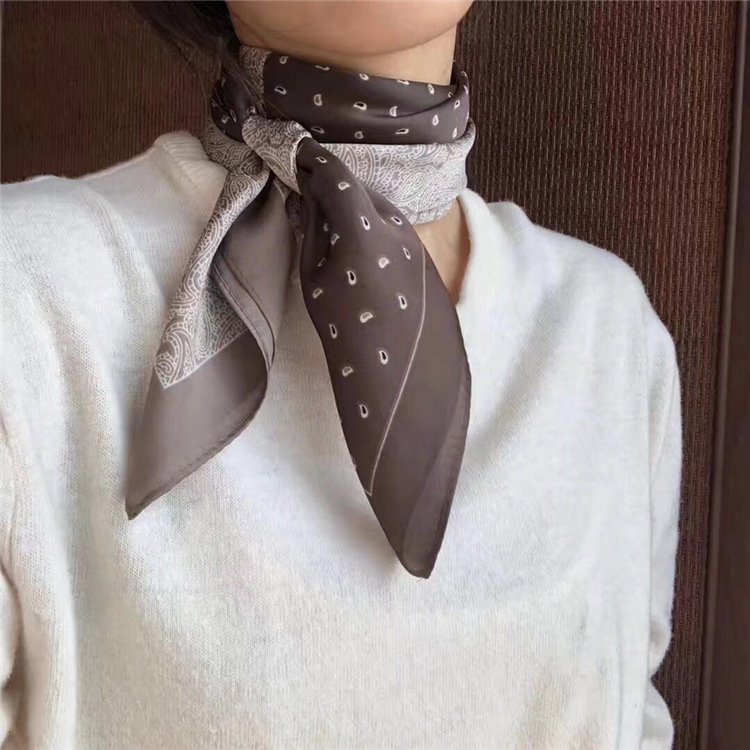 Add Vintage Chic with Colorful Cashew Print Silk Scarf