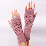 Stay Warm with Acrylic Half-Finger Arm Sleeves for Women