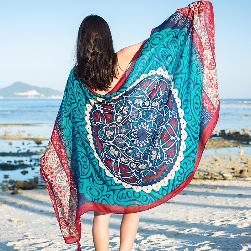 Vintage-Inspired Fringed Scarf