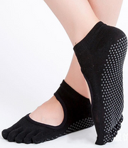 5-Finger Yoga Socks for Women, Slip On Five-Toe Socks for Sports