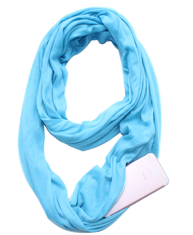 Scarf with Zip Pocket