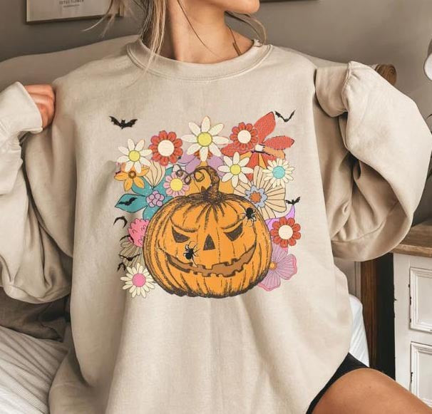 Women's Halloween Letter Print Pullover Hoodie