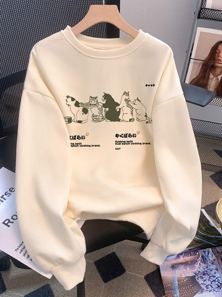 Chic Korean Style Women's Printed Winter Sweater