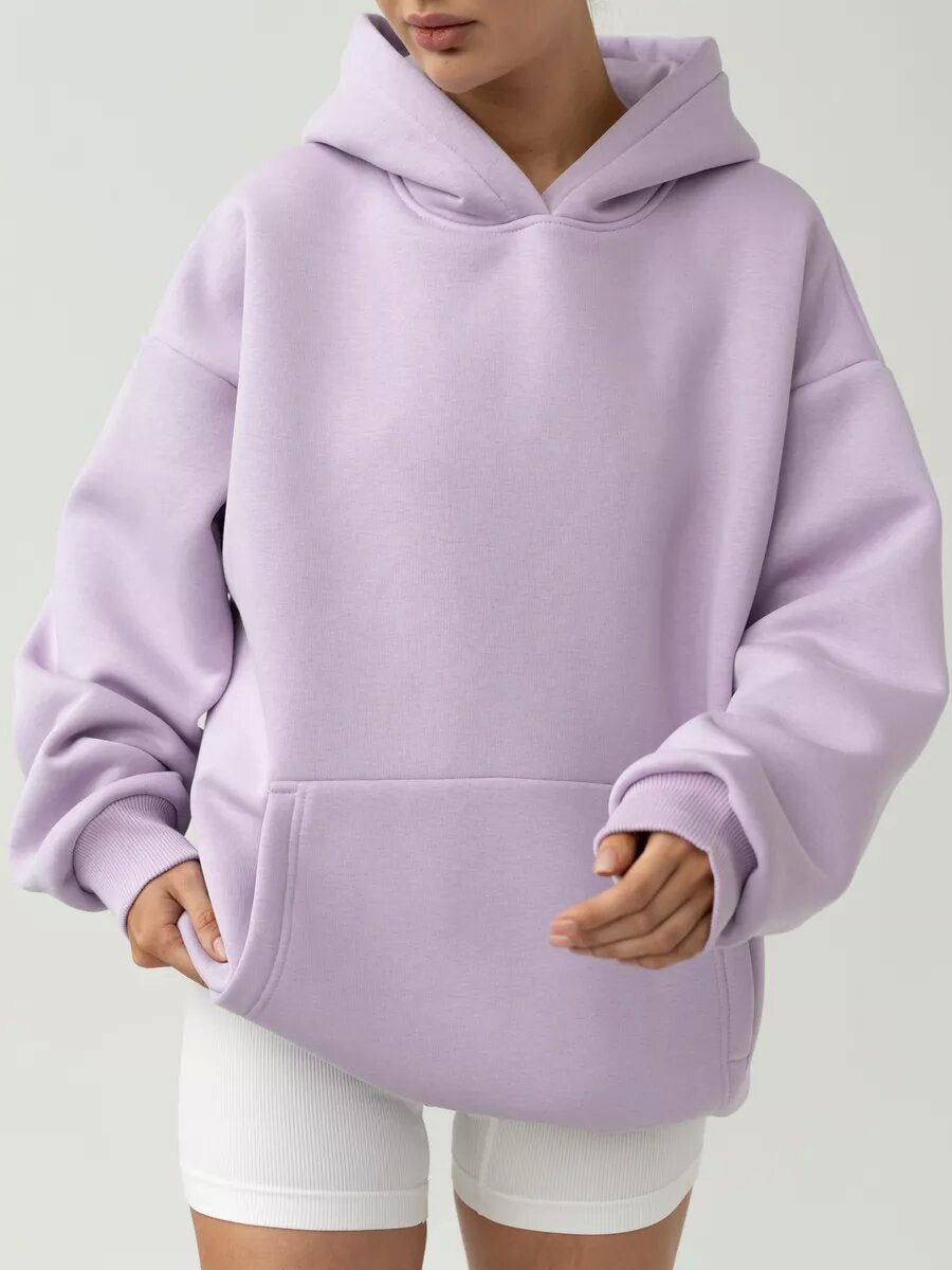 Women's Cozy Long-Sleeve Hooded Sweatshirt